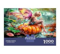 Pumpkin Forest Fée 1000 Pièces Puzzle Premium Magie féérique fantaisiste Coffret Puzzle Carton Solide - Ultra Dur pour Couples, Top Noté, Cadeau Noël Parfait pour Tout Le Monde 70x50cm/1000pcs
