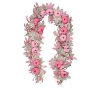 Pumpkin Garland,5.7ft Pink Pumpkin Garland Halloween Decorations - Realistic Wreath Thanksgiving Decor for Holiday Party Outdoor Indoor Window Harvest Porch Living Room
