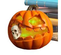 Pumpkin Halloween Light | Lampe pour squelette à LED, décor lumineux | accent spectral de table pour fête intérieure, bureau, maison sorcière, décoration d'automne, exposition N