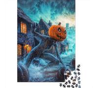 Pumpkin Head Monster Puzzle Adulte De 1000 Pièces, 70x50cm/1000pcs; Pièces Blanches pour Un Tri Ordonné; pour des Moments Calmes sans Écran