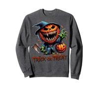 Pumpkin Jack O Lantern Scary Face Pumpkin Monster Halloween Sweatshirt