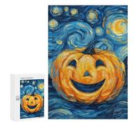 Pumpkin Jack O Lantern Starry Night Puzzle 1000 Pièces Educa Jouet en Bois Cadeau Unique Décoration Intérieure Jeu Éducatif Challenge Toy Adultes Et Enfants À Partir De 14 Ans 300 PCS
