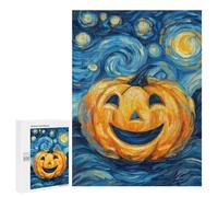 Pumpkin Jack O Lantern Starry Night Puzzle 1000 Pièces Educa Jouet en Bois Cadeau Unique Décoration Intérieure Jeu Éducatif Challenge Toy Adultes Et Enfants À Partir De 14 Ans 500 PCS