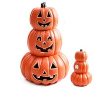Pumpkin Light 9.5x13.4in LED Face Diable LED Lampe IMPRÉPLACE À 3 Niveaux Éclairage Chaud Halloween Decor pour intérieur extérieur