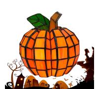 Pumpkin Lights - 5.91x5.12x5.12 inches LED Halloween Decorative Lamp with Battery Operated Function, Illuminated Figurine for Fall Thanksgiving, Tabletop, Bedroom, Bathroom, Outdoor Hallway
