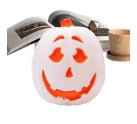 Pumpkin Lights, Indoor Decorative Lamp, LED Waterproof Voice Activated, Color Changing Mood Illumination, Festive Accent Lighting, Ideal for Halloween, Fireplace Mantel Decor, Color White and Orange