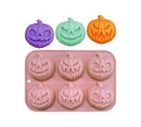 Pumpkin Molds - Silicone 6 Cavity Halloween Easy Release Reusable