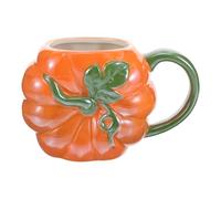Pumpkin Mug - 5,91x3,74 pouces tasse de boisson pour la célébration d'Halloween, tasse décorative avec design festif en céramique, mignon manipulé pour les, les adultes, le café, le vin, l'uti