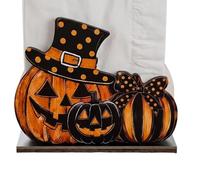 Pumpkin Napkin Holder - Wooden Gothic Standing Pumpkin Decor | Table Napkin Paper Holder For Kitchen Farmhouse Restaurant Hotel | Living Room Holiday Party Banquet