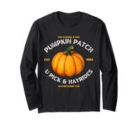 Pumpkin Patch U-Pick Hayride Rustique Farm Fun Manche Longue