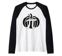 Pumpkin Pi Amusant Automne Automne Halloween Mathématiques Tarte à la citrouille Manche Raglan