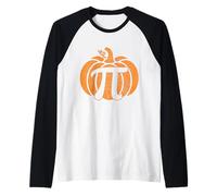 Pumpkin Pi Amusant Automne Automne Halloween Mathématiques Tarte à la citrouille Manche Raglan