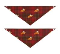 Pumpkin Pie Lot de 2 bandanas à carreaux pour animal domestique à différentes étapes 63,5 x 22,9 cm 20,3 cm