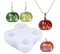 Pumpkin Resin Mold | 4-Cavity Mini Pumpkin Resin Casting Mold | Epoxy Casting Mold For Artists Beginners Art Teachers Hobbyists Craft Lovers Office Events Workshop Home Apartment
