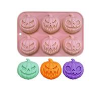 Pumpkin Silicone Mold 6 Cavity Halloween Chocolate Candy Soap Candle Mold