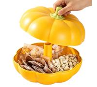 Pumpkin Snack Bowl - Double Layer Food Organizer | Compartment Tray