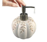 Pumpkin Soap - Ceramic Dispenser Bottle, Decorative Refillable Pump with