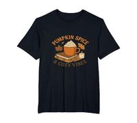 Pumpkin Spice and Cozy Vibes - Automne Automne Esthétique T-Shirt, Homme Grandes Tailles, Noir, 2X Tall