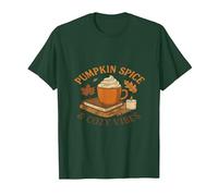 Pumpkin Spice and Cozy Vibes - Automne Automne Esthétique T-Shirt, Homme, Vert Forêt, M
