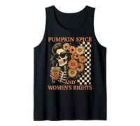 Pumpkin Spice and Women's Right Retro Squelette Girl Féministe Débardeur