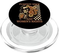 Pumpkin Spice and Women's Right Retro Squelette Girl Féministe PopSockets PopGrip pour MagSafe