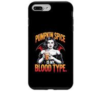 Pumpkin Spice est Mon Groupe sanguin Funny Vampire Girl Coque pour iPhone 7 Plus/8 Plus