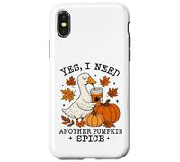 Pumpkin Spice Goose Fall Coffee Lover Autumn Season Coque pour iPhone X/XS