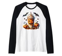 Pumpkin Spice Halloween Coffee Cup Graphic for Coffee Mom Manche Raglan