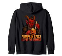 Pumpkin Spice is for The Damned - Dark Humor Demon Art Sweat à Capuche