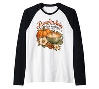 Pumpkin Spice Slow Mornings Fall Coffee Lover Manche Raglan