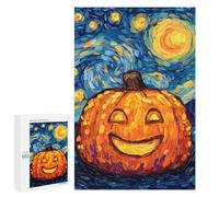Pumpkin Starry Night Painting Puzzle 1000 Pièces Educa Jouet en Bois Cadeau Unique Décoration Intérieure Jeu Éducatif Challenge Toy Adultes Et Enfants À Partir De 14 Ans 1000 PCS