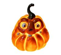 Pumpkin Table Light - 15cm Resin Decoration - Oversized Eye Ornament Decor | Halloween Tabletop Decor Thanksgiving Autumn Table Porch Outdoor Front Door Window Home Party Farmhouse