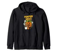 Pumpkin Vibes Funny Pixel Art Jack O'Lantern Halloween Sweat à Capuche
