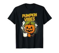 Pumpkin Vibes Funny Pixel Art Jack O'Lantern Halloween T-Shirt