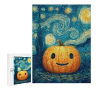 Pumpkin with Starry Night Background-1 Puzzle 1000 Pièces Educa Jouet en Bois Cadeau Unique Décoration Intérieure Jeu Éducatif Challenge Toy Adultes Et Enfants À Partir De 14 Ans 500 PCS