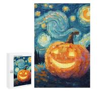 Pumpkin with Starry Night Background Puzzle 1000 Pièces Educa Jouet en Bois Cadeau Unique Décoration Intérieure Jeu Éducatif Challenge Toy Adultes Et Enfants À Partir De 14 Ans 1000 PCS