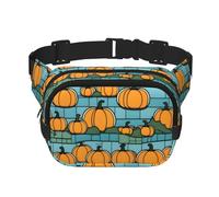 PumpkinParade Sac Banane Carré Double Couche Sangle Réglable pour Activités de Plein Air Noir Taille Unique, Noir , Taille unique