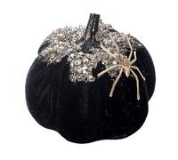 Pumpkins Decorating, Halloween Spider Props, 3.94in Spooky Festive Decoration, Lightweight Design, 3D Velvet Pumpkin Figures for Window, Table, Outdoor Yard, House, Holiday Scene Setup