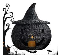 Pumpkins For Decorating - Farmhouse Knitted Accent, Crochet Festive Statue, Halloween hand-woven pumpkin lantern, Rustic Autumn Centerpiece, Soft Yarn Gourd Texture Feature | Holiday Desk Styling