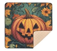 Pumpkins Grand tapis de jeu antidérapant pour bébé, confortable, respirant, salle de jeux pour bébés, nourrissons et tout-petits, 127 x 127 cm