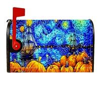 Pumpkins Housse magnétique pour boîte aux lettres artistique d'automne Motif ciel étoilé Orange 53,3 x 64,9 cm