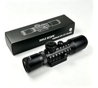 PUMPLUX Lunettes de Visée 3-10x42E, Réticule Rouge Vert Double Illuminé Zoom Variable, Corps Aluminium Étanche Anti-Choc Rail Picatinny, pour Tactique Chasse Airsoft Arbalète Tir Sportif