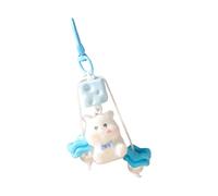 pumpumlia Accessoire attrayant en forme de petit chaton avec breloque de sac en tissu doux et solide, parfait pour les pendentifs de sac, bleu