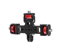pumpumlia Adaptateur triple en aluminium avec filetage de 6,35 mm, support à 360 degrés pour appareil photo, téléphone, trépied, microphone, accessoires de caméra d'action
