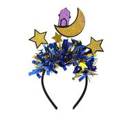 pumpumlia Bandeau de festival de l'Aïd avec croissants et étoiles - Accessoire de mode pour femme - Confortable à porter - Matériaux en PVC - Couvre-chefs pour l'Aïd