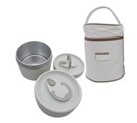 pumpumlia Boîte à déjeuner isotherme en métal pour enfants avec couvercle anti-déversement et sac de rangement compact portable, récipient thermique portable