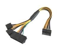 pumpumlia Câble adaptateur ATX24 broches et double 4 broches vers 16 broches pour machines informatiques, câble de construction en métal