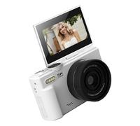 pumpumlia Caméra Vlog 5K 75MP avec écran 3" 180°, zoom 18x, WiFi et mise au point automatique intégrée pour appareil photo numérique débutant