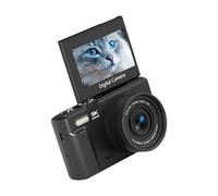 pumpumlia Caméra Vlog 5K 75MP avec écran 3" 180°, zoom 18x, WiFi et mise au point automatique intégrée pour appareil photo numérique débutant