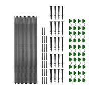 pumpumlia Cerceaux de serre pour lits surélevés - Cadre en fibre amovible - Tunnel de culture pour jardin - Tissu - Couverture de rangée de plantes - Supports de jardin - Filet de barrière